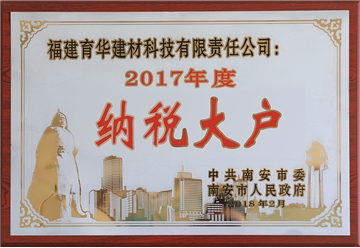 2017年度南安市纳税大户